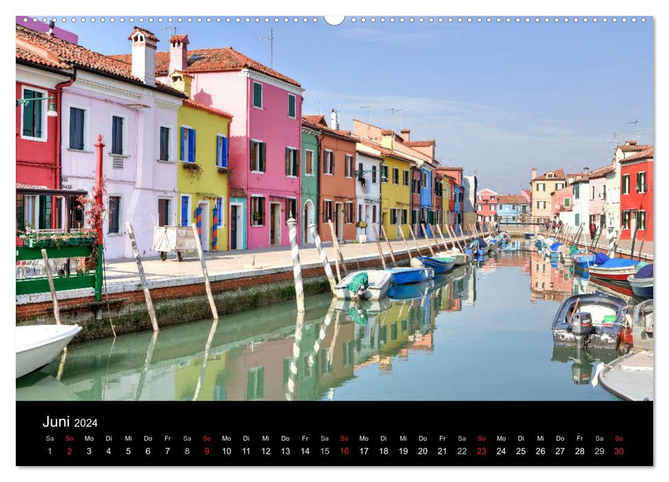 The colorful houses of Burano (CALVENDO wall calendar 2024) 