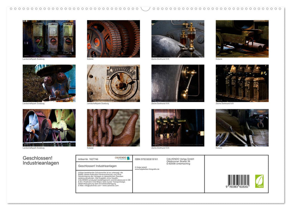 Closed! Details in disused industrial facilities (CALVENDO Premium Wall Calendar 2024) 