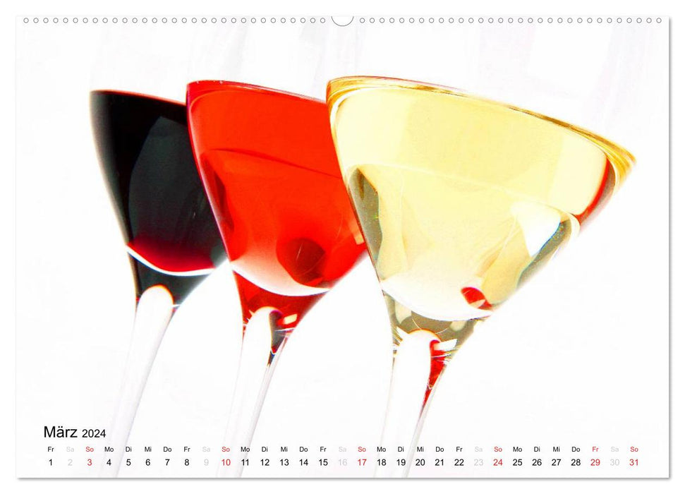 Wine tastes fine (CALVENDO wall calendar 2024) 