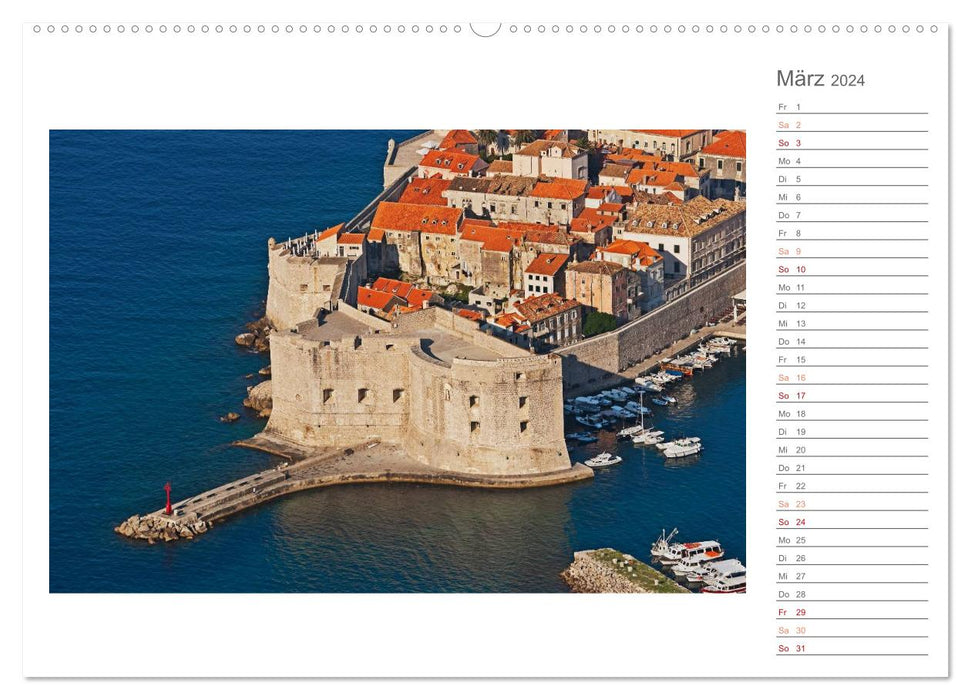 Kroatien, Terminplaner (CALVENDO Premium Wandkalender 2024)