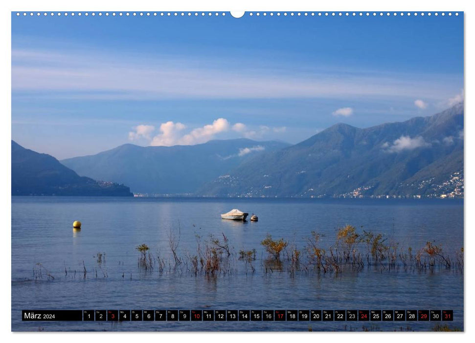 Lake Maggiore - The picturesque lake in Italy and Switzerland (CALVENDO wall calendar 2024) 