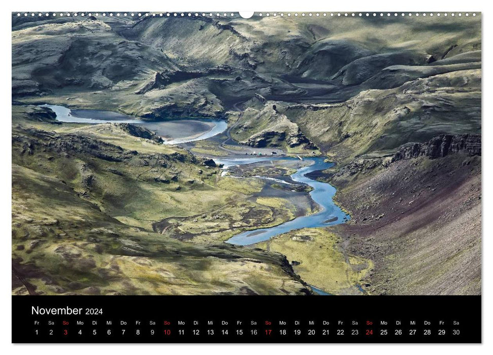 Iceland from above (CALVENDO Premium Wall Calendar 2024) 