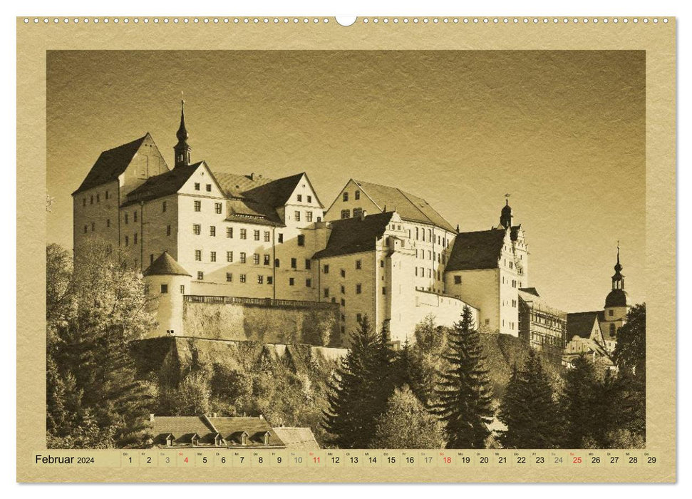 Saxon castles and palaces (CALVENDO wall calendar 2024) 