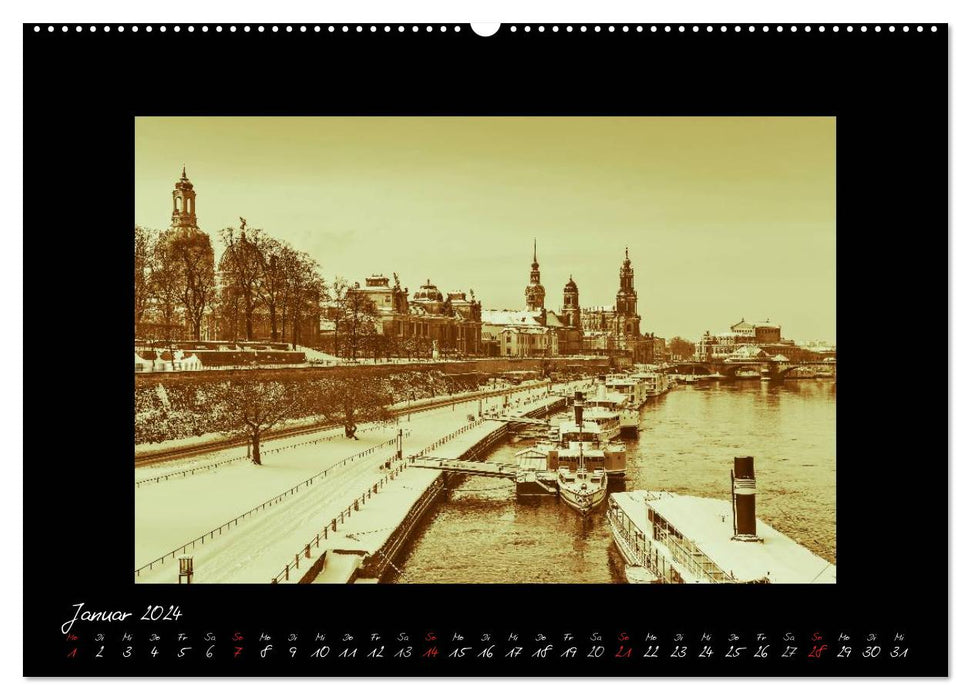 Dresden - Photographs like from the good old days (CALVENDO Premium Wall Calendar 2024) 