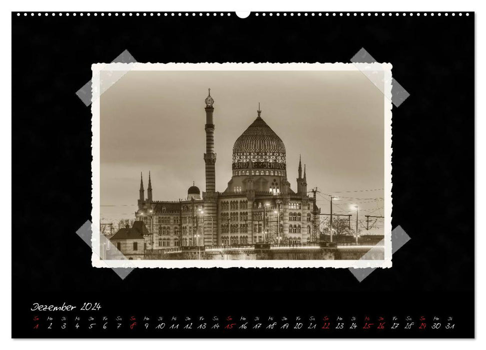 Dresden - Ein Kalender mit Fotografien wie aus einem alten Fotoalbum (CALVENDO Wandkalender 2024)