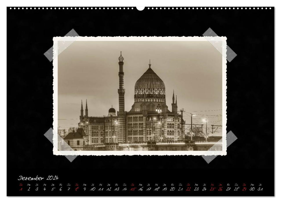 Dresden - A calendar with photographs like from an old photo album (CALVENDO wall calendar 2024) 