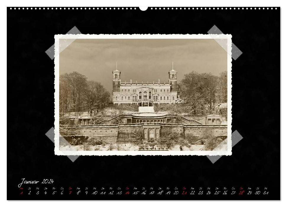 Dresden - A calendar with photographs like from an old photo album (CALVENDO wall calendar 2024) 