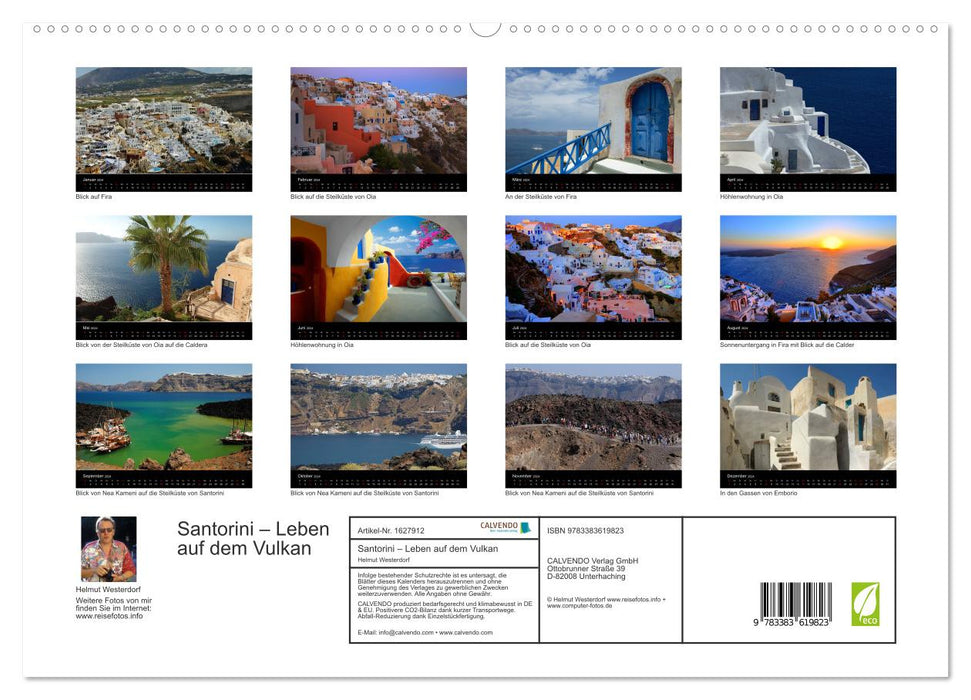 Santorini – Life on the Volcano (CALVENDO Premium Wall Calendar 2024) 