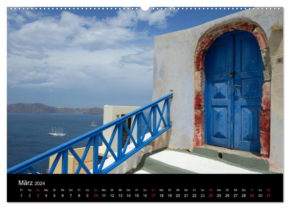 Santorini – Leben auf dem Vulkan (CALVENDO Premium Wandkalender 2024)
