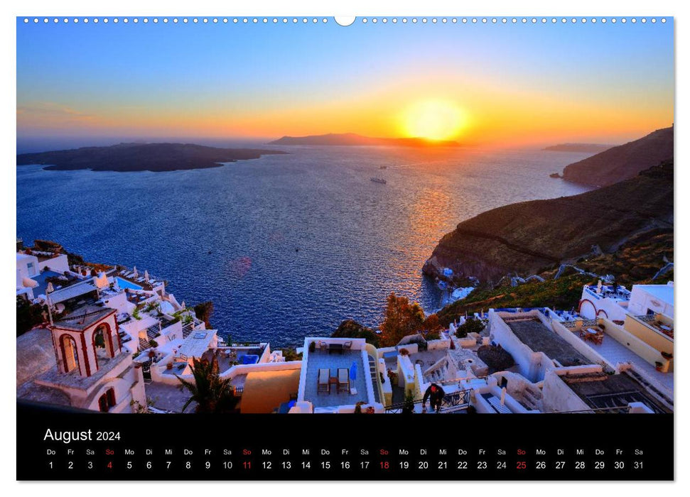 Santorini – Leben auf dem Vulkan (CALVENDO Premium Wandkalender 2024)