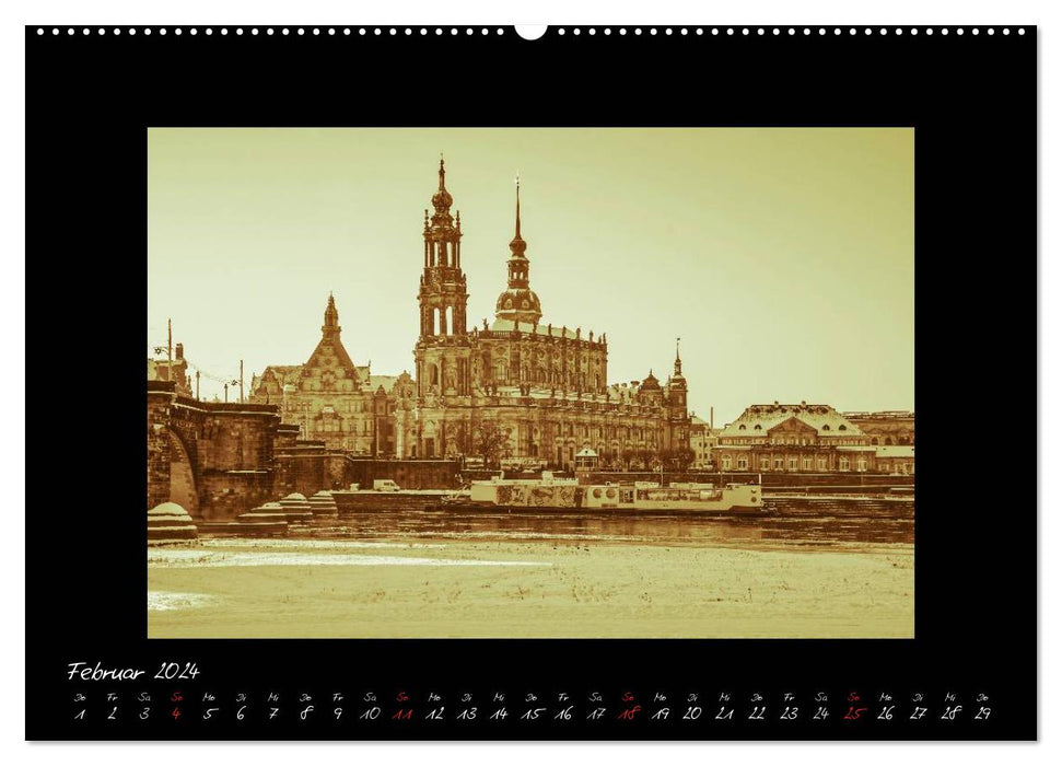 Dresden - Fotografien wie aus guten alten Zeiten (CALVENDO Wandkalender 2024)