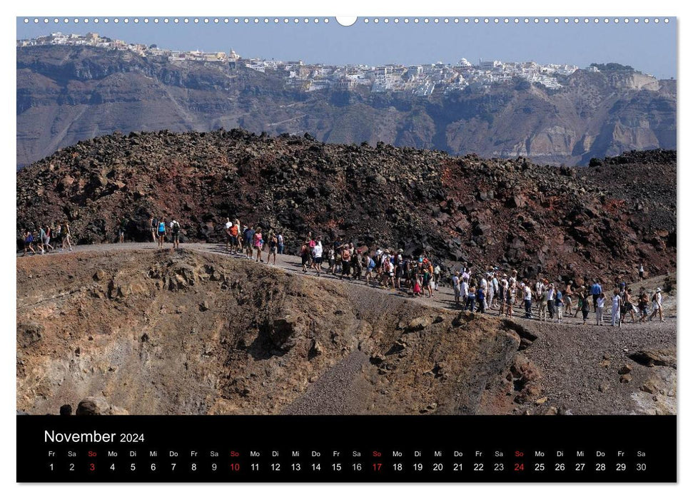 Santorini – Leben auf dem Vulkan (CALVENDO Wandkalender 2024)