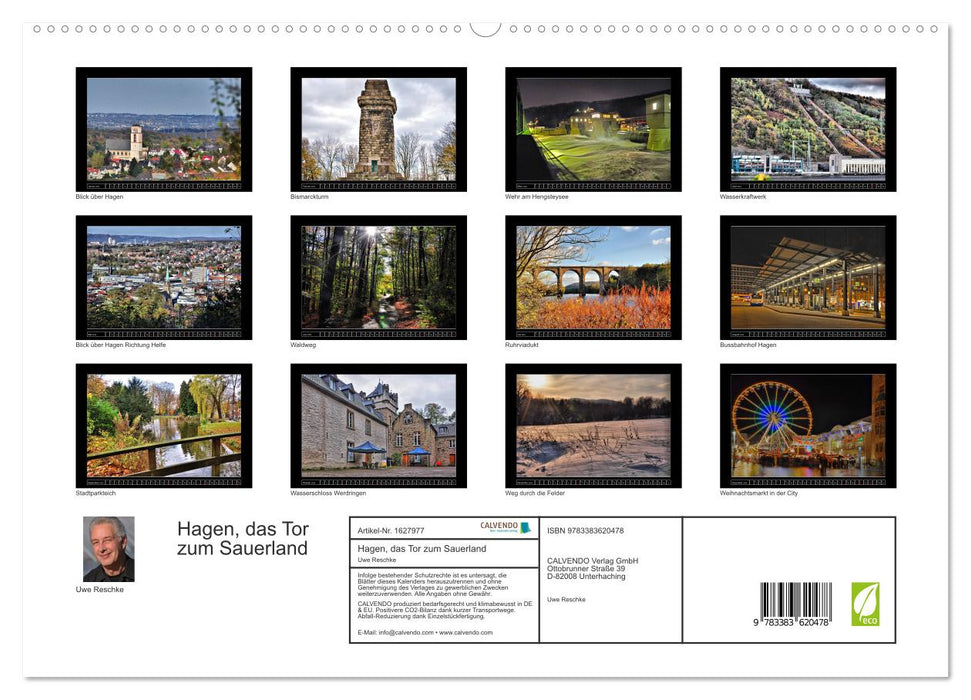 Hagen, the gateway to the Sauerland (CALVENDO Premium Wall Calendar 2024) 
