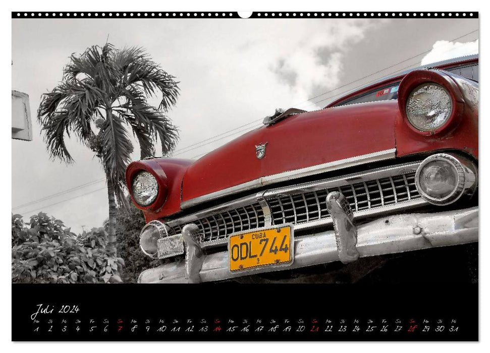 Kuba und die Oldtimer (CALVENDO Wandkalender 2024)