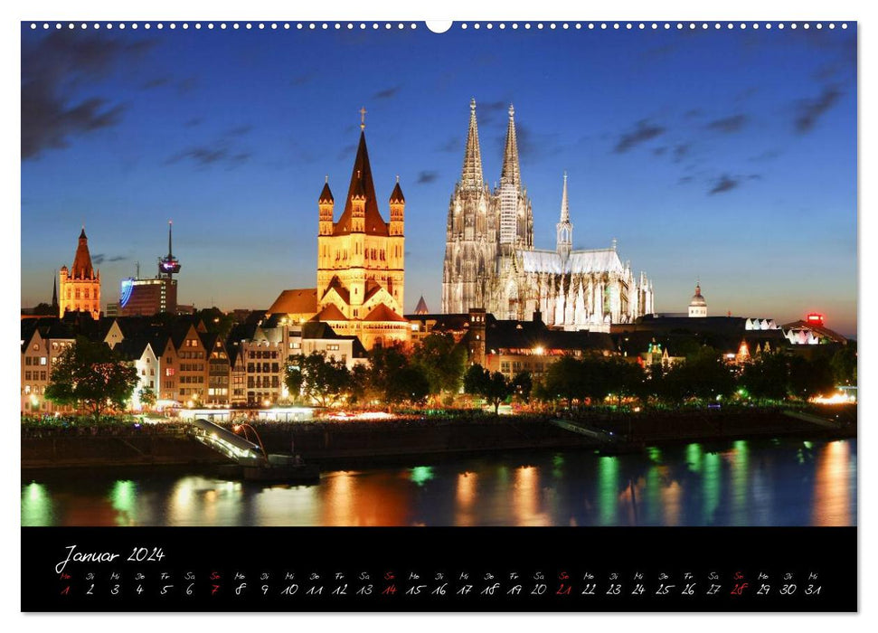 Von Köln nach Königswinter (CALVENDO Premium Wandkalender 2024)