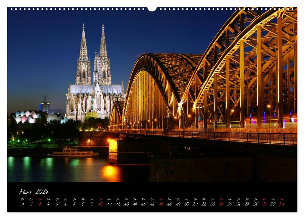 Von Köln nach Königswinter (CALVENDO Premium Wandkalender 2024)