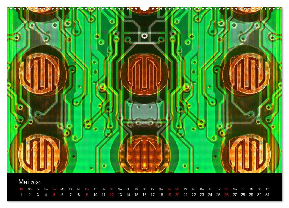 Computer up close (CALVENDO wall calendar 2024) 