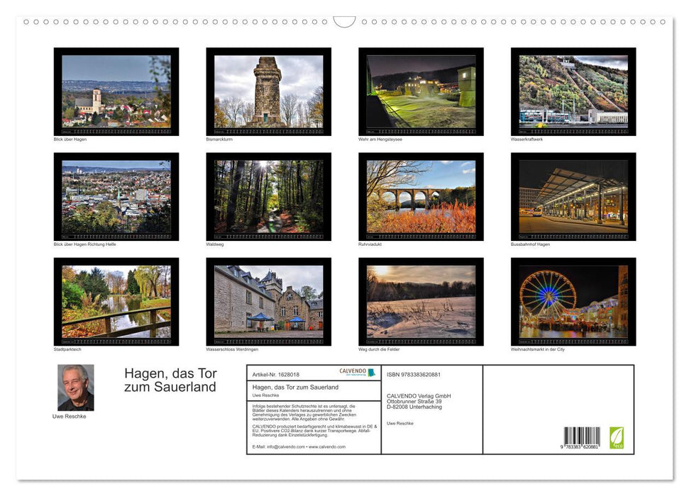 Hagen, the gateway to the Sauerland (CALVENDO wall calendar 2024) 