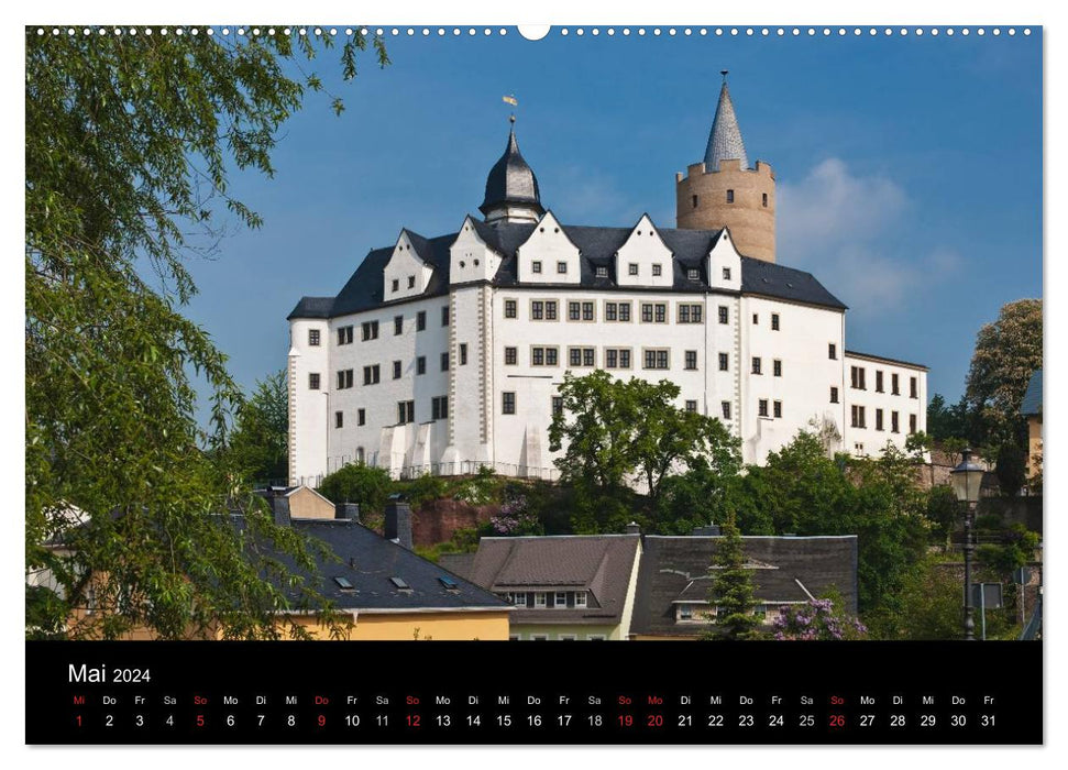 Châteaux et palais saxons (Calendrier mural CALVENDO Premium 2024) 