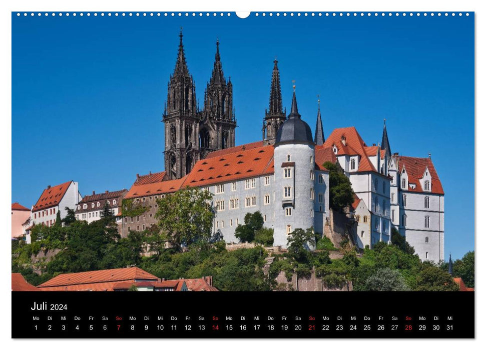 Saxon castles and palaces (CALVENDO Premium Wall Calendar 2024) 