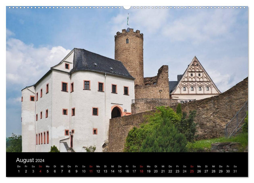 Saxon castles and palaces (CALVENDO Premium Wall Calendar 2024) 