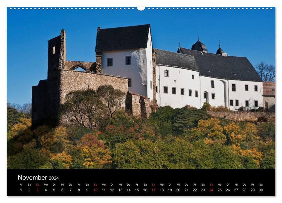 Sächsische Burgen und Schlösser (CALVENDO Wandkalender 2024)