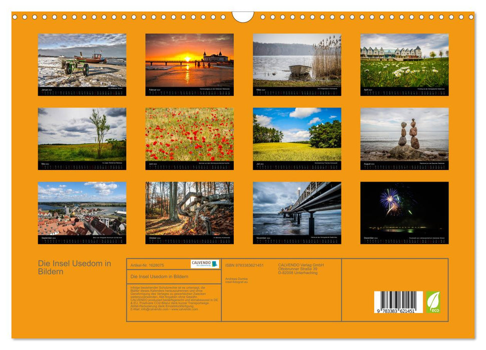 The island of Usedom in pictures (CALVENDO wall calendar 2024) 