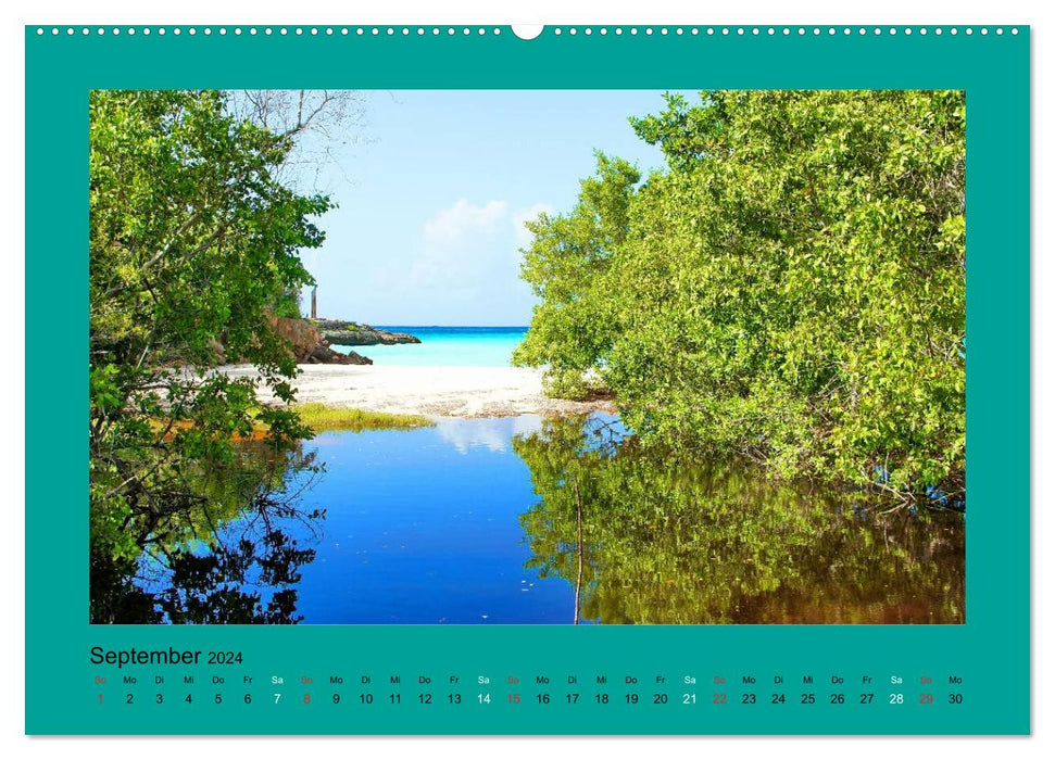 Die schönsten Strände Karibik (CALVENDO Premium Wandkalender 2024)