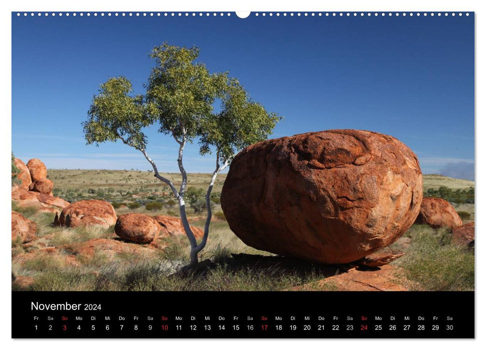 Australia through the middle (CALVENDO Premium Wall Calendar 2024) 