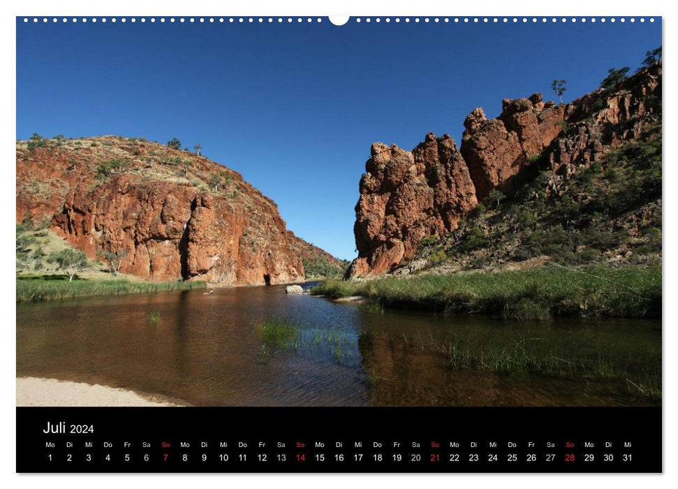 Australien durch die Mitte (CALVENDO Premium Wandkalender 2024)