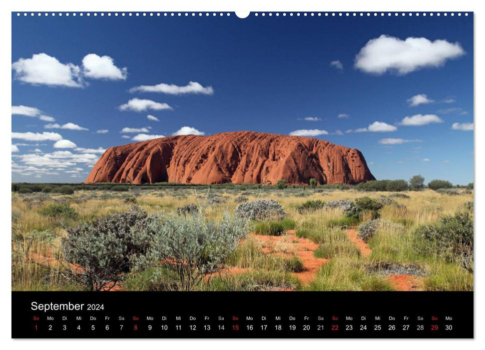 Australia through the middle (CALVENDO Premium Wall Calendar 2024) 