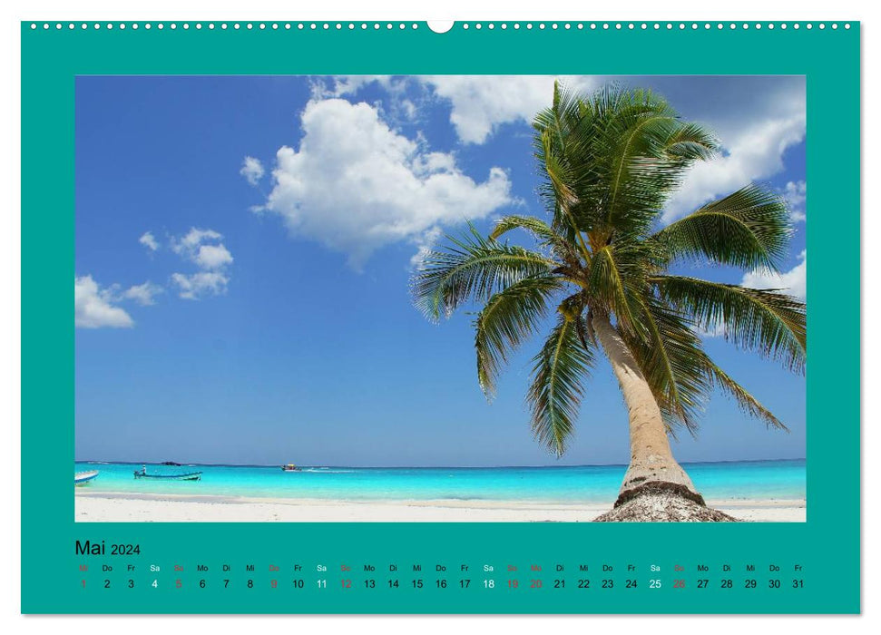 Die schönsten Strände Karibik (CALVENDO Wandkalender 2024)