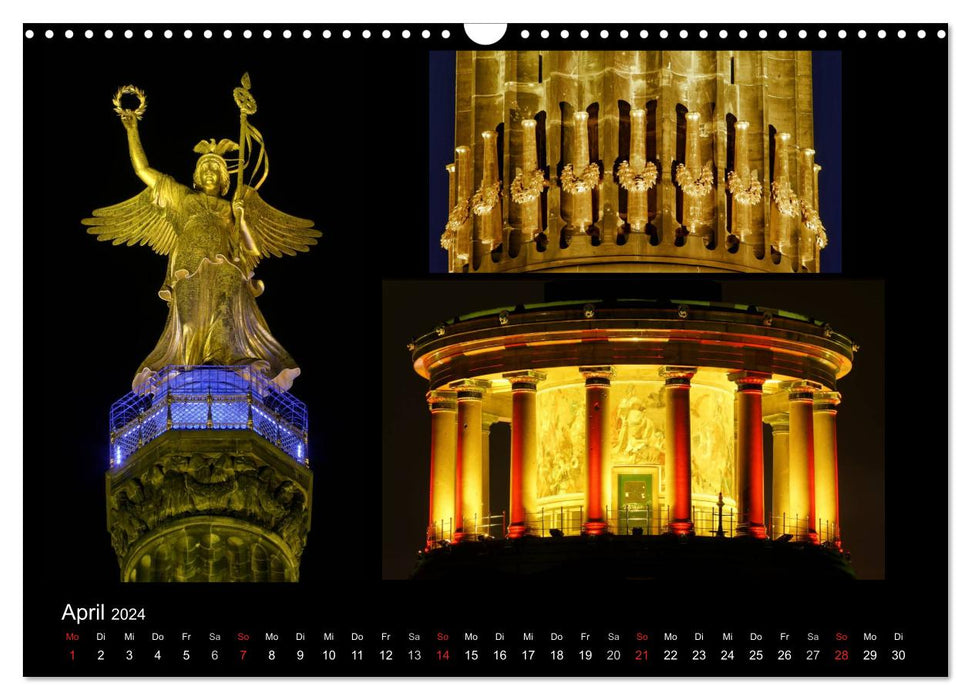 Berlin bei Nacht 2024 (CALVENDO Wandkalender 2024)