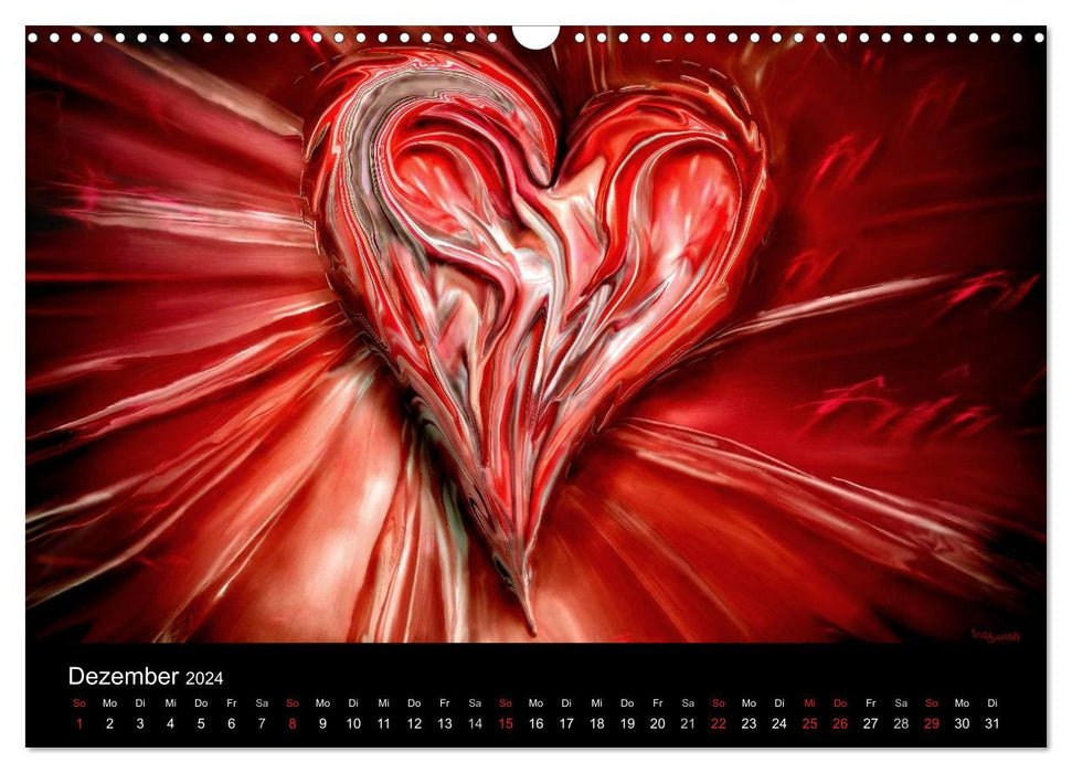 Der Herz Kalender (CALVENDO Wandkalender 2024)