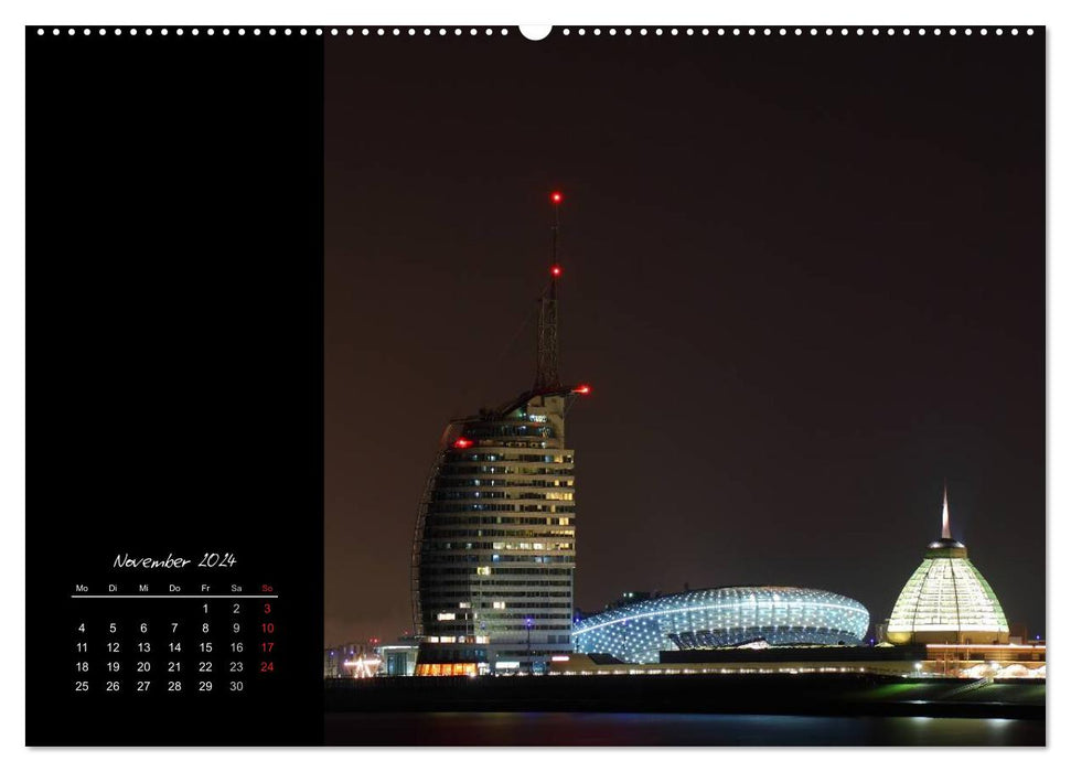 Bremerhaven Nights (CALVENDO Premium Wandkalender 2024)