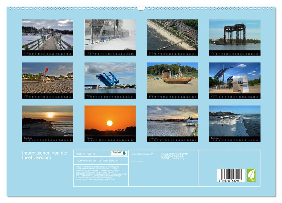 Impressionen von der Insel Usedom (CALVENDO Premium Wandkalender 2024)