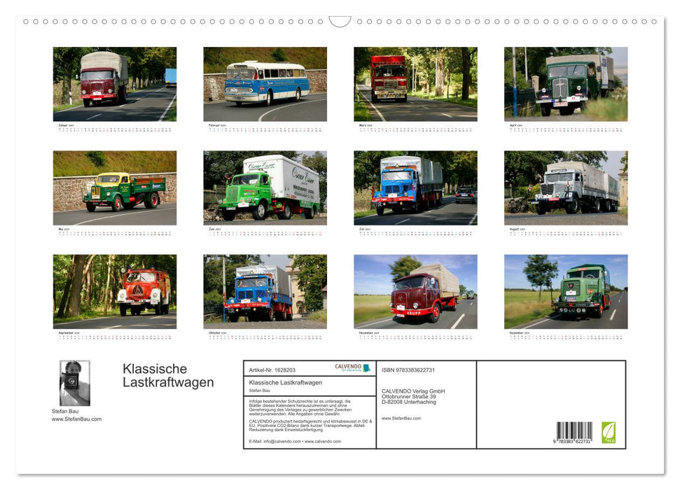Camions classiques (calendrier mural CALVENDO 2024) 