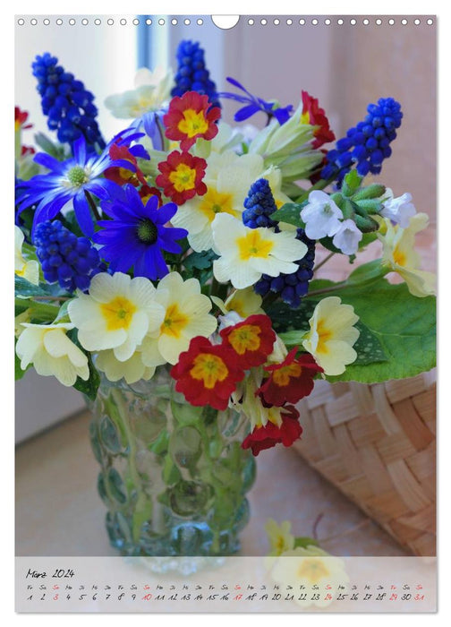 Bouquets de fleurs du jardin, des champs et de la forêt (Calendrier mural CALVENDO 2024) 