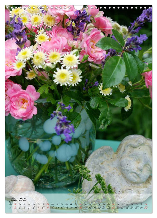 Blumensträuße aus Garten, Feld und Wald (CALVENDO Wandkalender 2024)