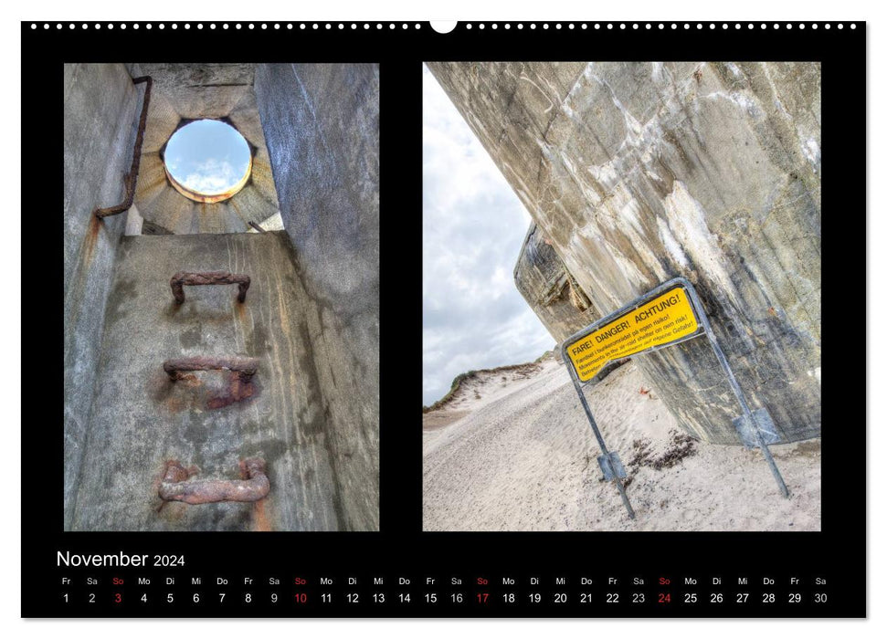 Bunker Houvig (Calendrier mural CALVENDO 2024) 