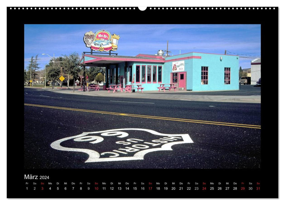 Get Your Kicks on Route 66 (CALVENDO Wandkalender 2024)