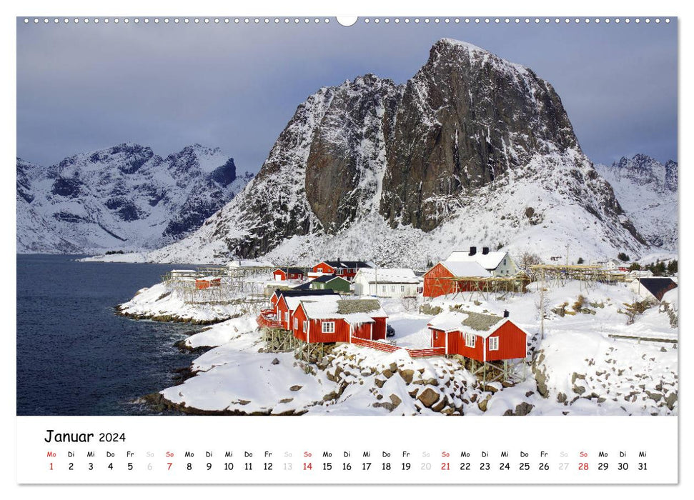 Les Lofoten - Magie de la Lumière (Calendrier mural CALVENDO 2024) 