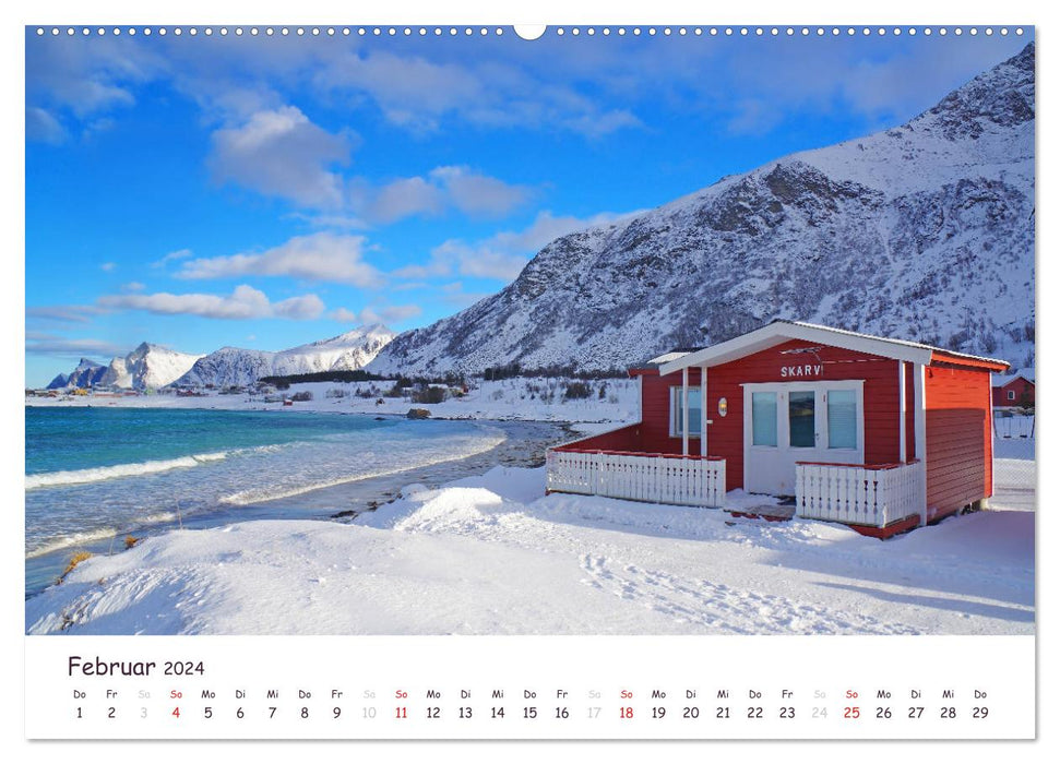 Les Lofoten - Magie de la Lumière (Calendrier mural CALVENDO 2024) 