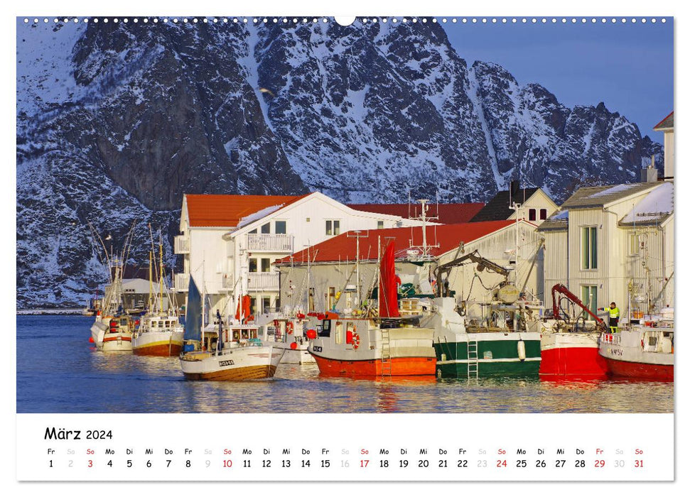 Les Lofoten - Magie de la Lumière (Calendrier mural CALVENDO 2024) 