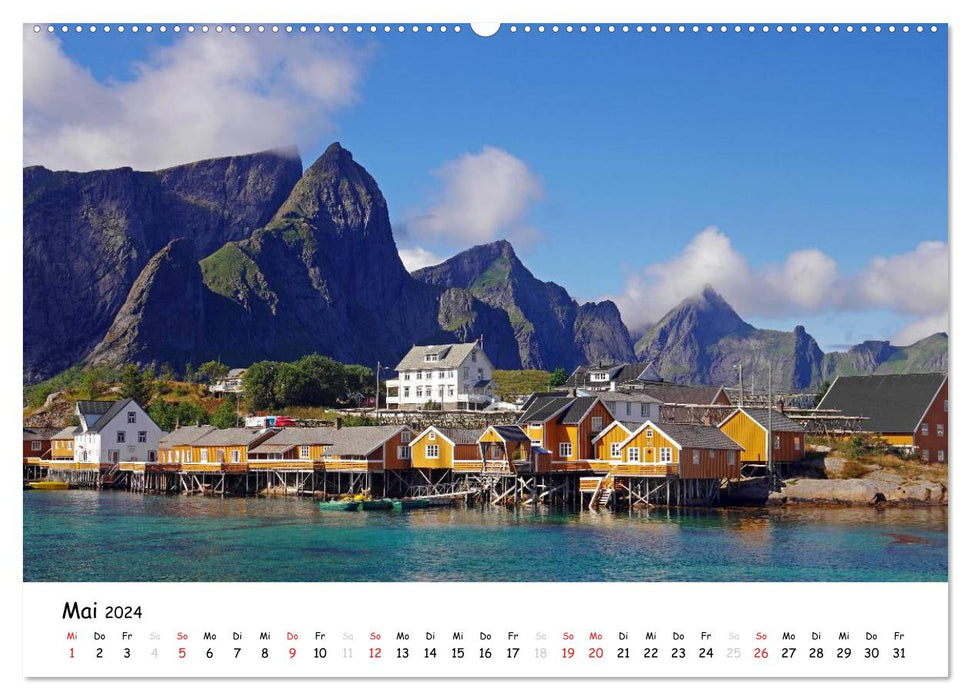 Les Lofoten - Magie de la Lumière (Calendrier mural CALVENDO 2024) 