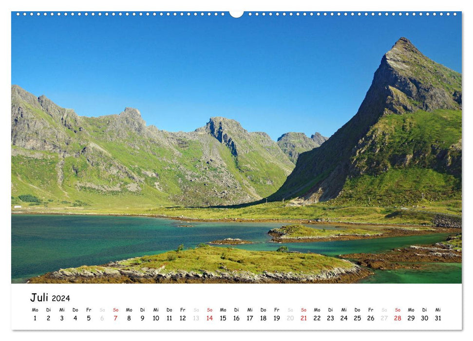 Les Lofoten - Magie de la Lumière (Calendrier mural CALVENDO 2024) 