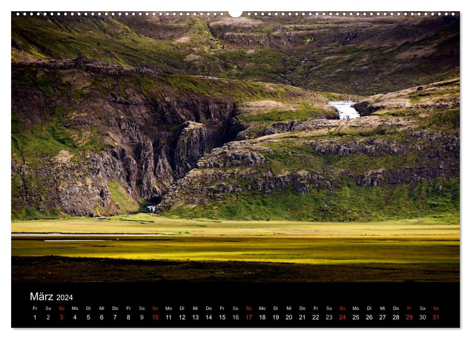 Islande - paysage inspirant (calendrier mural CALVENDO 2024) 