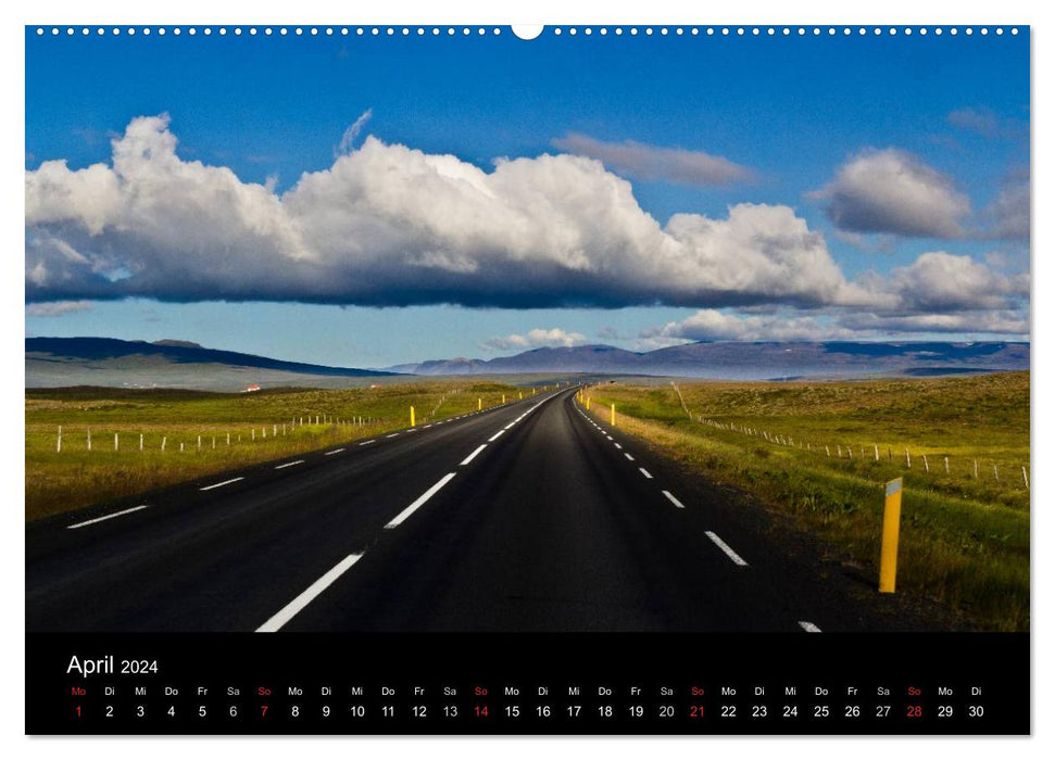 Islande - paysage inspirant (calendrier mural CALVENDO 2024) 