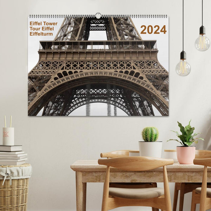 Tour Eiffel – Tour Eiffel – Tour Eiffel – Paris 2024 (Calendrier mural CALVENDO 2024) 