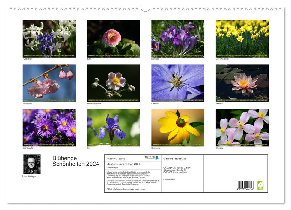 Blühende Schönheiten 2024 (CALVENDO Wandkalender 2024)